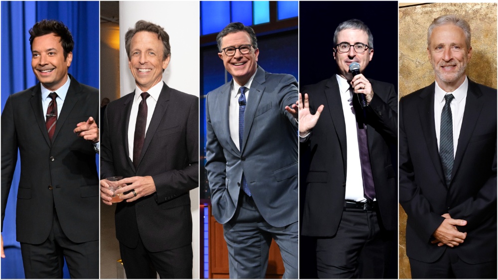 Fallon, Meyers, Oliver, Stewart & Cohen Show Up To 'The Late Show'